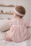 Baby Girls’ Embroidered Bodysuit 3 Pc set with Matching hairband and Glasses– (Pink) - 6