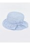 Flower Embroidered Baby Girl Bucket Hat (S6) - 4