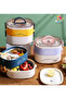 1200 ml Steel Lunchbox-Food Container with 3 Compartments - 4