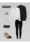 Women's Premium Ribbed High Waist Gathering Black Leggings Flexible Daily Sports Basic Long Leggings - 7