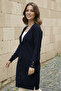 Patterned Cardigan N3290 Navy Blue