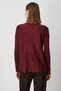 Women's Side Zipper Burgundy Sweater 65318 - 5