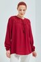 Lace Detail Shile Fabric Blouse - 2