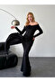 Lycra Modal Fabric Maxi Dress with Floral Accessories - 4