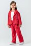 My Little One's 3-Piece Girls' Set with Stoned Jacket - Red - 2