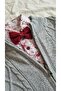 Boy's Zippered Cardigan, Red Trousers and Patterned Shirt with Bow Tie Combination Set - 3