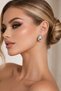 Women's White Color Steel Drop Nail Earrings - Minimalist Design