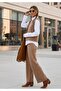 Camel Knitwear Double Set – Sweater and Wide-Leg Pants - 2