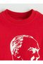 Red atatürk print boys' t-shirt and pants set - 2