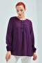 Lace Detail Shile Fabric Blouse - 2