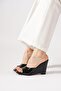 Ekepos High Heeled Women's Shoes Black Wrinkled - 3