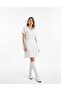 Women's Lamor White 7 cm Side Zipper Below the Knee Boots White - 2