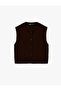Buttoned College Collar Knitwear Vest - 3