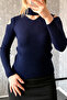Women's Off-Shoulder Half Fisherman Knit Sweater 4345 - 2