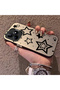 Realme Note 50 Compatible Silicone Edge Hard Back Anti-Fall Phone Case with Stars Pattern