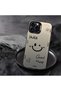 iPhone 17 Compatible Silicone Edge Hard Back Anti-Fall Phone Case Smile Patterned - 6