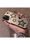 iPhone 16 Pro Compatible Silicone Edge Hard Back Anti-Fall Phone Case with Stars Pattern