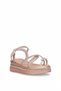 26Y428-2 Women's Stoned Flat Sandals Beige - 2