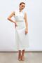 Sera neck detailed satin blouse ecru - 5