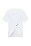 Women's White Loose Fit Crew Neck T-Shirt - 2