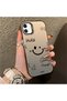 iPhone 11 Compatible Silicone Edge Hard Back Anti-Fall Phone Case Smile Pattern - 2