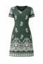 Patterned Viscose Midi Dress - 5