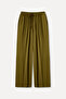 Women's Brown Modal Blend Tie-Waist Wide Leg Trousers - 4