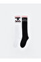 Rmz Gi̇yi̇m Farkiyla Embroidered Girls' Knee Socks 2-Piece Set