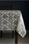 مفرش طاولة فاخر بنقشة أنيقة مصنوع من الويكر ومغطى بطبقة شفافة من PVC، مقاوم للماء، سهل المسح، ومتين