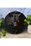 Round 20X20CM 2D Flat, 1pc Gothic Wolf Portrait Metal Tin Sign - Fiery Eyes, Rustic Aluminum Wall Ar - 3
