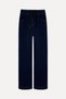 Women's Dark Indigo Corset Tie-Up Cropped Flare Jean Pants - 4