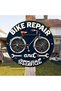 Round 20X20CM 2D Flat, 2D Flat Round Metal Sign, Vintage Cycling Dream Circular Aluminum Bicycle Rep - 6