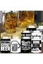 12Pcs, Black White Beer Theme Can Cooler Sleeves for Oktoberfest Party Beverage Drink Beer Party... - 5