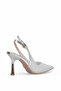 Elit Pm450 K3006 Women's Classic Heeled Shoes Silver - 4