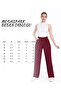 Burgundy Lycra Velcro Closure Women's Palazzo Trousers - 2