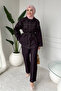 Comfortable Cut, Tie-Detail, Hijab-Friendly Women's Denim Suit 1165 – Form Series - 7