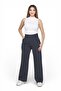 Anthracite Lycra Velcro Closure Women's Palazzo Pants - 3