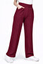 Burgundy Lycra Velcro Closure Women's Palazzo Trousers - 4