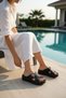 Women's Black Padded Sole Orthopedic Slippers – Daily Comfortable Summer Slippers