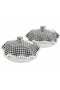 2 Pieces of Pilaf Cooking Cover 38*38 cm Red Gingham Pot Cover - with Pompom Edges