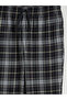 Esse Collection Black Standard Fit Plaid Men's Pajama Bottoms - 7