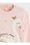 Esvab • Modern & Distinctive Swan Embroidered Girls' Knit Sweater - 2