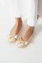 Elegant Women's Daily Ribbon Detailed Round Toe Stylish Ballerinas - 2