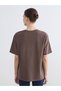 Artı-Store Women's T-Shirt with Cycling Collar and Short Sleeves, Oversized Molds, Cotton Pe - 5