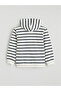 Mg trenden ecru Hooded striped boy's zip-up sweatshirt - 3
