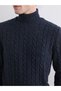 Rmz Gi̇yi̇m Farkiyla Hair Weave Embroidered Wool Blend Knitwear Men's Sweater - 3