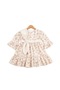 Girl's Floral Dress with Bow Detail on the Shoulder