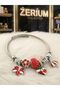Modern Steel Stylish Women's Charm Steel Bracelet Umbrella Cherry Heart - 4