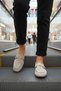 Women's Beige Daily Imported Suede Buckle Loafer Casual Orthopedic Lightweight Flexible Comfortable Stylish Women's Shoes - 3