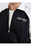 Nevavm Loose Fit New York Printed Men's Zipper Sweatshirt with Difference - 4